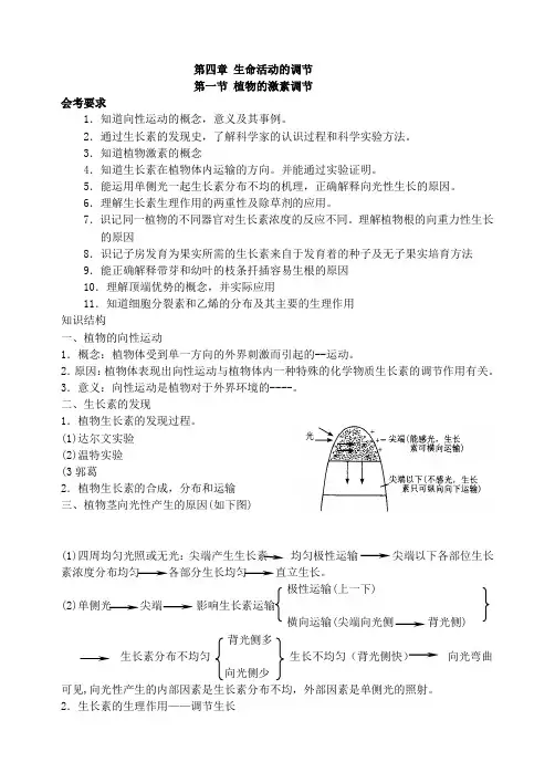 植物的激素调节学案