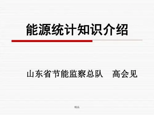 能源统计知识介绍课件