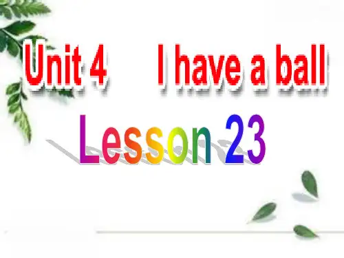 精通版三年级英语上册Unit 4 I have a ball Lesson 23 课件2