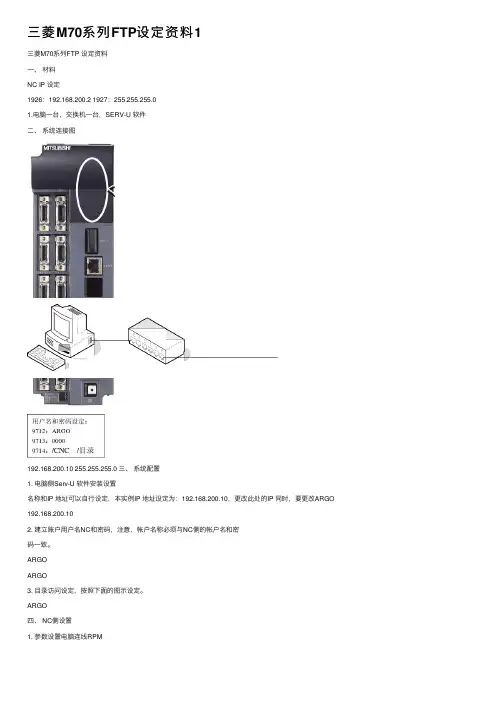 三菱M70系列FTP设定资料1