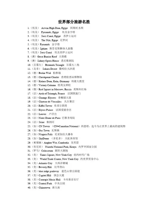 世界名胜词汇11