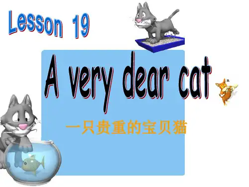 Lesson 19 A Very Dear Cat