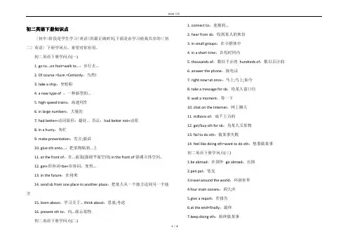 初二英语下册知识点