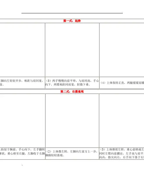 四十二式太极拳拳谱详解