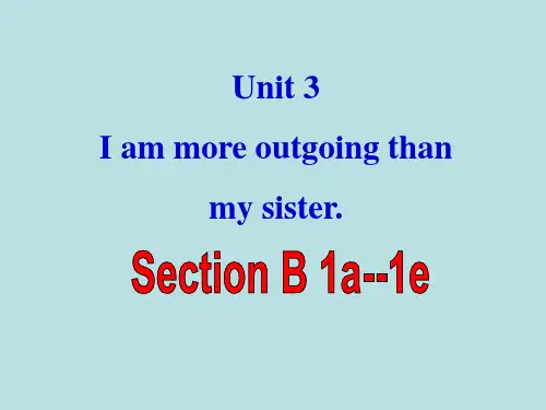 人教 八年级上册 UNIT3Section B 1a—1e (共29张PPT)