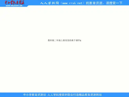 教科版二年级上册星星的秋千课件1