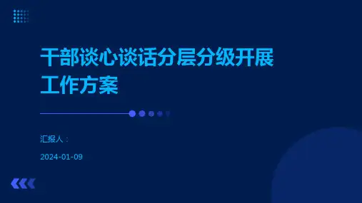 干部谈心谈话分层分级开展工作方案