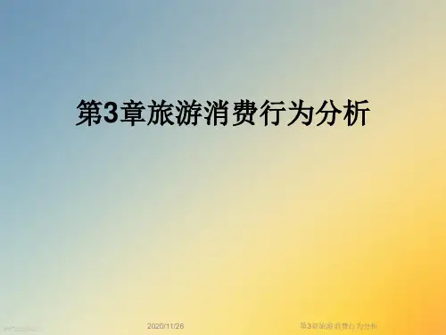 第3章旅游消费行为分析