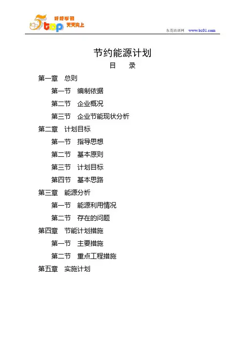 节约能源计划