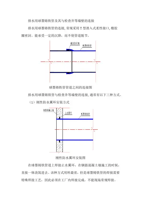 排水用球墨铸铁管的连接方式及注意点