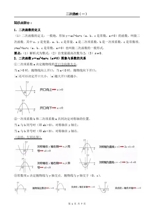 二次函数(一)