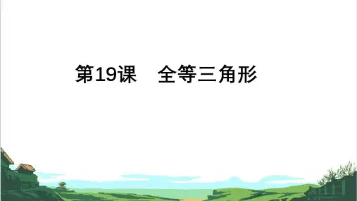 备战九年级中考数学一轮复习第19课 全等三角形(全国通用)