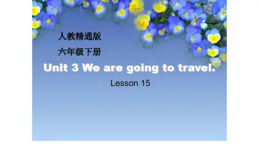 人教精通版英语六年级下册Unit3Wearegoingtotravel