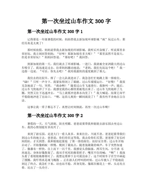 第一次坐过山车作文300字