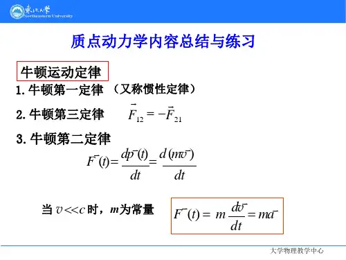 质点动力学2019习题解析