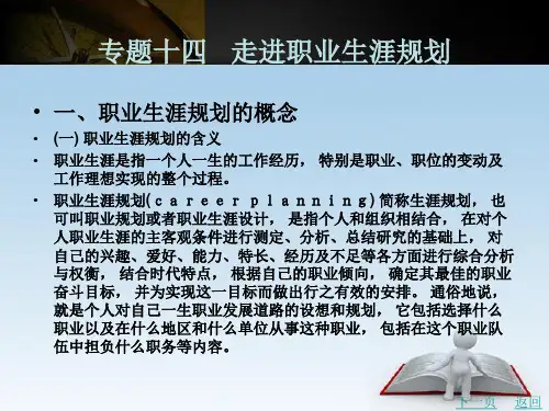 走进职业生涯规划