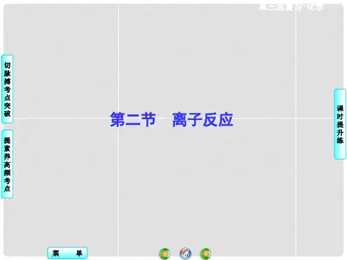 高考化学一轮总复习 第2章 第2节离子反应课件