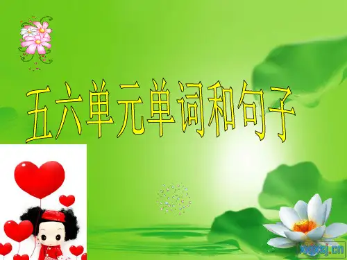 pep五年级上册英语5-6单元复习课件
