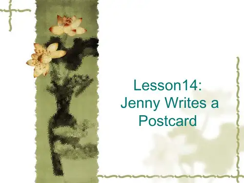 五年级英语下册课件-Lesson 14 Jenny Writes a Postcard（9）-冀教版