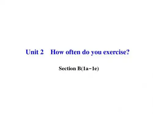 八年级英语上册课件(人教版)Unit 2 Section B(1a1e)