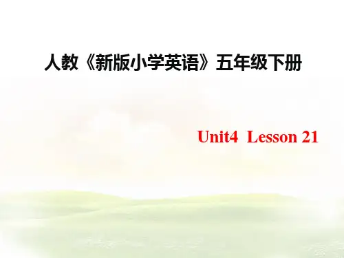 人教精通版五年级下册英语Unit4 What's wrong with you？(Lesson21)课件