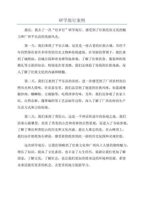 研学旅行案例