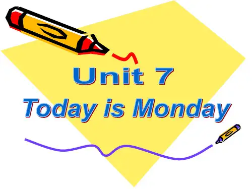 五年级下英语课件-Unit7 Today is Monday 6_北师大版(三起)