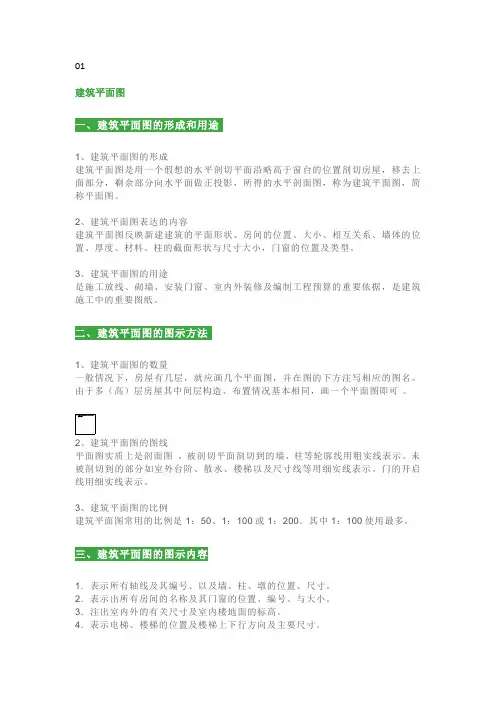 平面图、立面图、剖面图包含的图纸信息该如何看