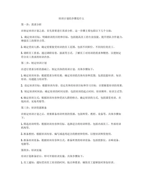 培训计划的步骤是什么