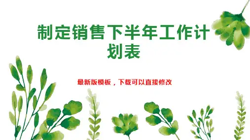 制定销售下半年工作计划表PPT模板下载