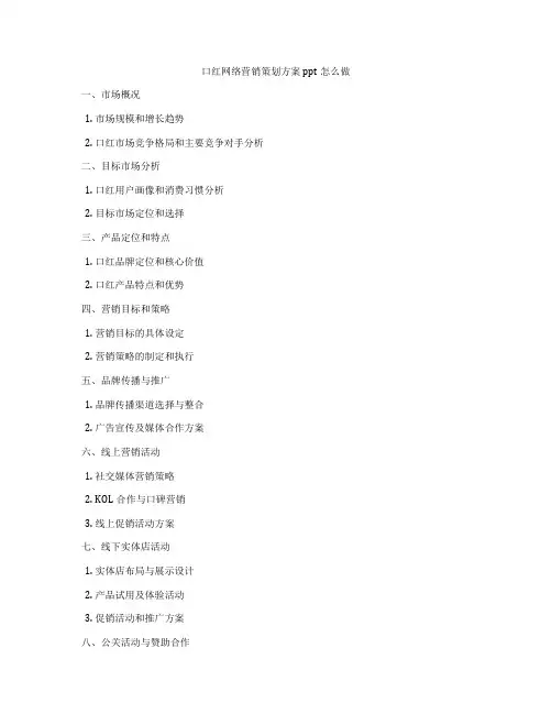 口红网络营销策划方案ppt怎么做