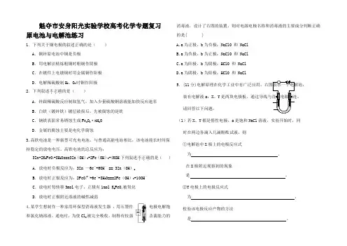 高考化学专题复习 原电池与电解池练习