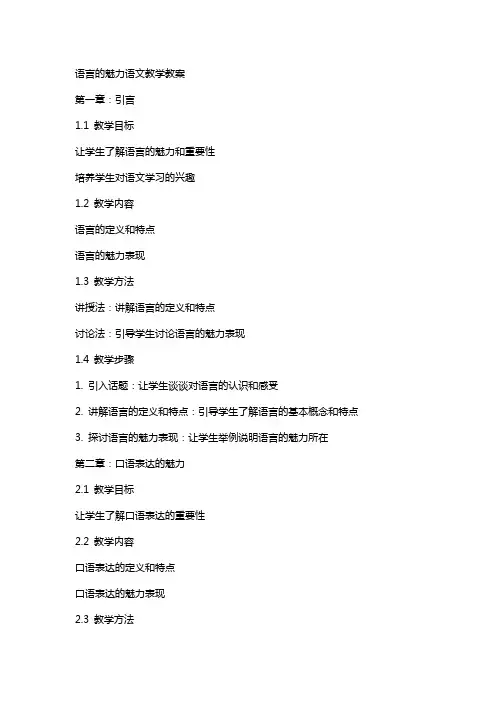 语言的魅力语文教学教案