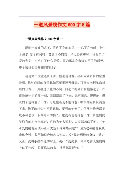 一道风景线作文600字5篇