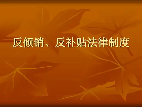 反倾销反补贴法