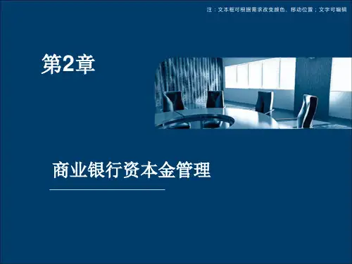 第二章  商业银行资本金管理  《商业银行经营管理实务》PPT课件