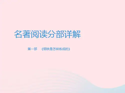 广东专用中考语文高分突破第四部分名著阅读第1部钢铁是怎样炼成的课件2019030421