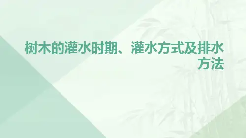 树木的灌水时期、灌水方式及排水方法