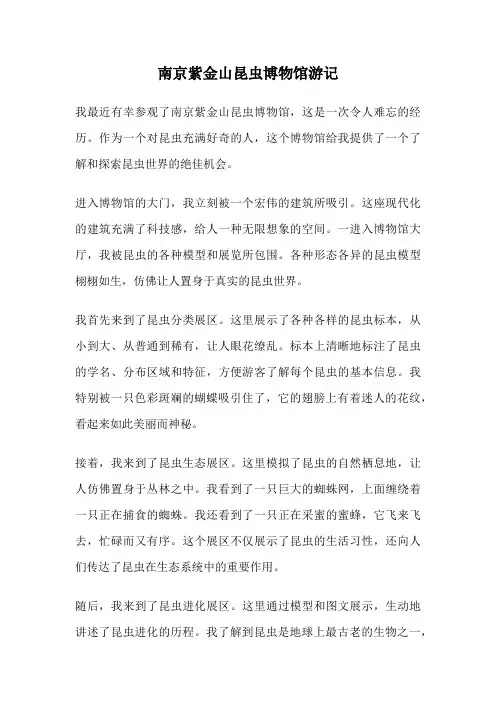 南京紫金山昆虫博物馆游记