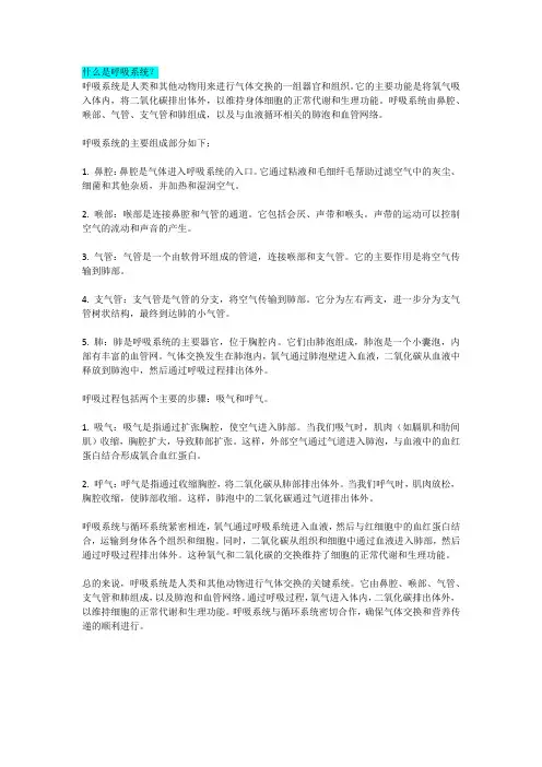 什么是呼吸系统