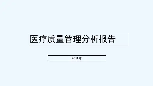 第一季度医疗质量管理分析报告 PPT