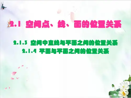 高中数学人教版必修2课件：2.—2.线面关系、面面关系