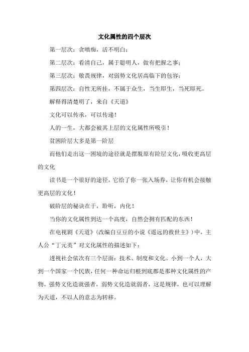 文化属性的四个层次