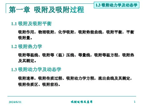 吸附动力学及动态学.课件