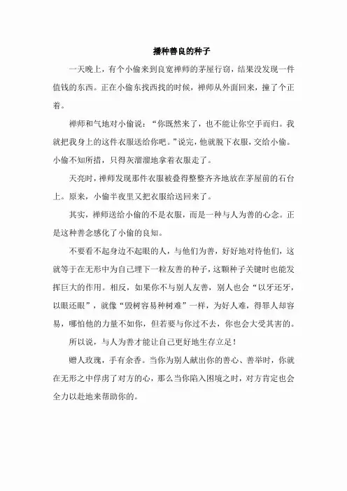 2.播种希望的日子(类文)