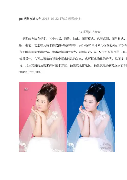 ps抠图方法大全