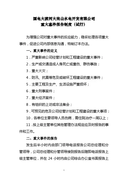 04重大事件报告制度(试行)