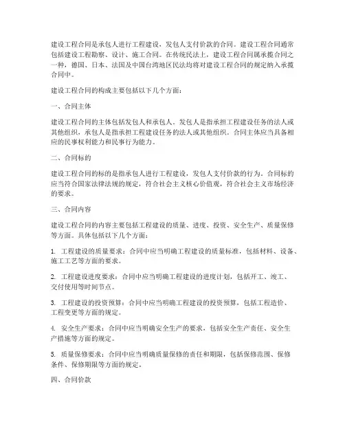 建设工程合同的构成