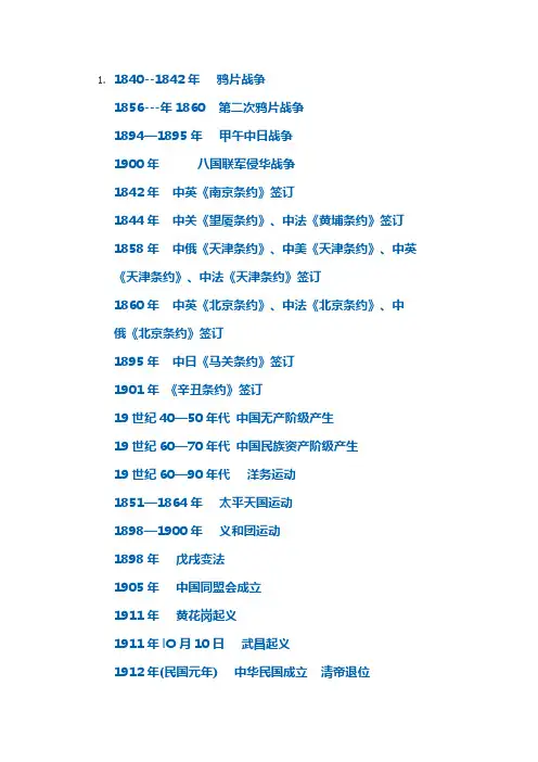 历史时间表