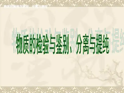 中考专题复习：物质的检验与鉴别、分离与提纯(共25张PPT)